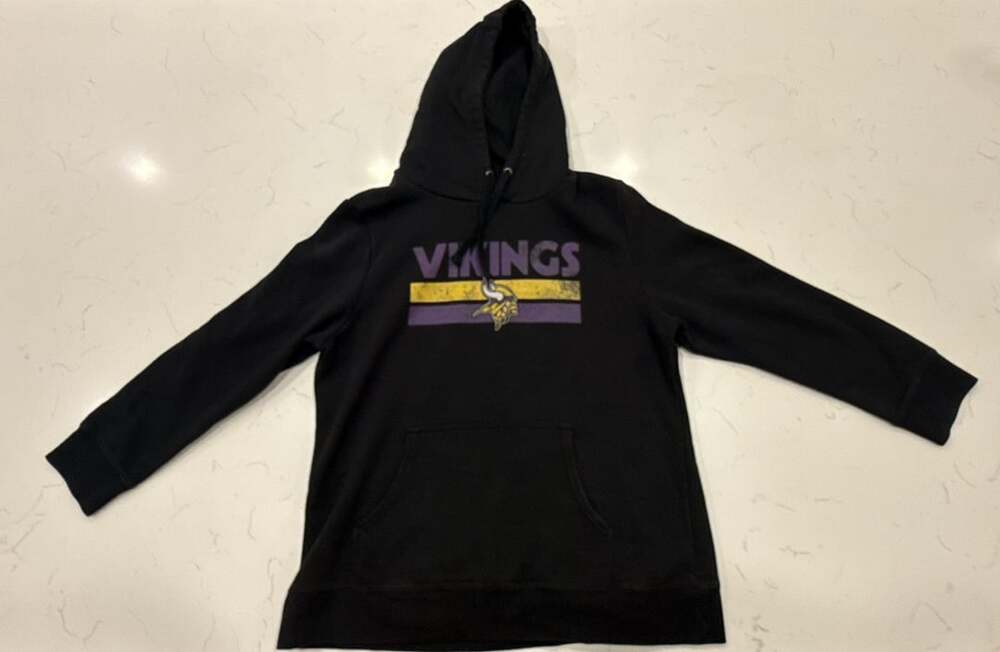 Fanatics NFL Minnesota Vikings Hoodie Size XL Black Pullover Sweatshirt